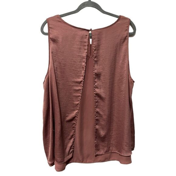 Torrid Walnut Georgette Double Layer Tank Top Size 3XL - Picture 6 of 10